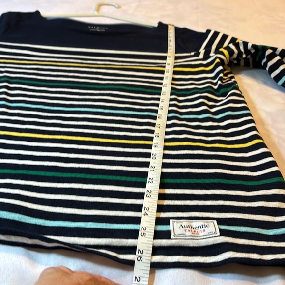 Authentic Talbots Plus Tee Sunny Stripe Multi Color Navy Size 1X - Picture 8 of 10